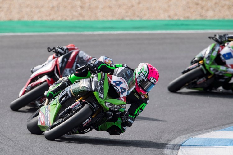 Kawasaki Puccetti Racing rider Lucas Mahias took one last race win in the WorldSSP championship